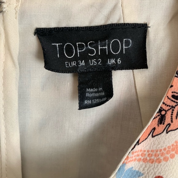 Beautiful Patterned TopShop Dress w Side Cutouts - Picture 5 of 6